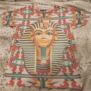 Vintage Egyptian‎ AOP All Over Print T Shirt Mens Size Medium